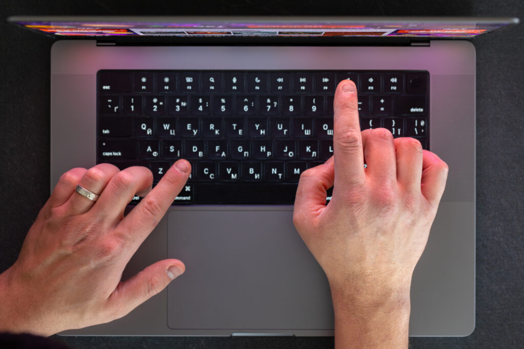 typing in keyboard using shortcut keys